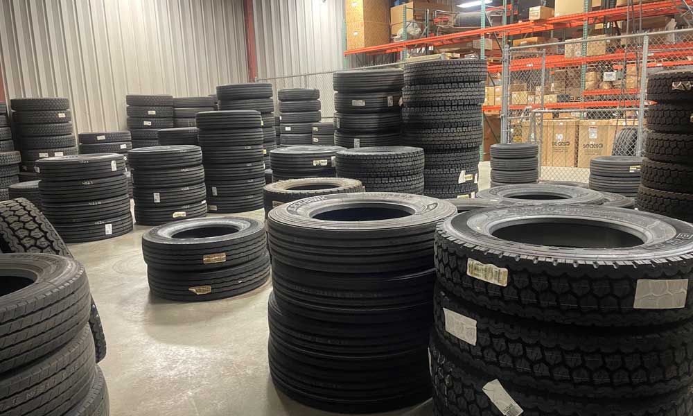 Commercial truck tires from major brands like BlackHawk, Faulken, Sumitimo, BF Goodrich, Bridgestone, and Michelin are available at Redwine International in Emporia, Va