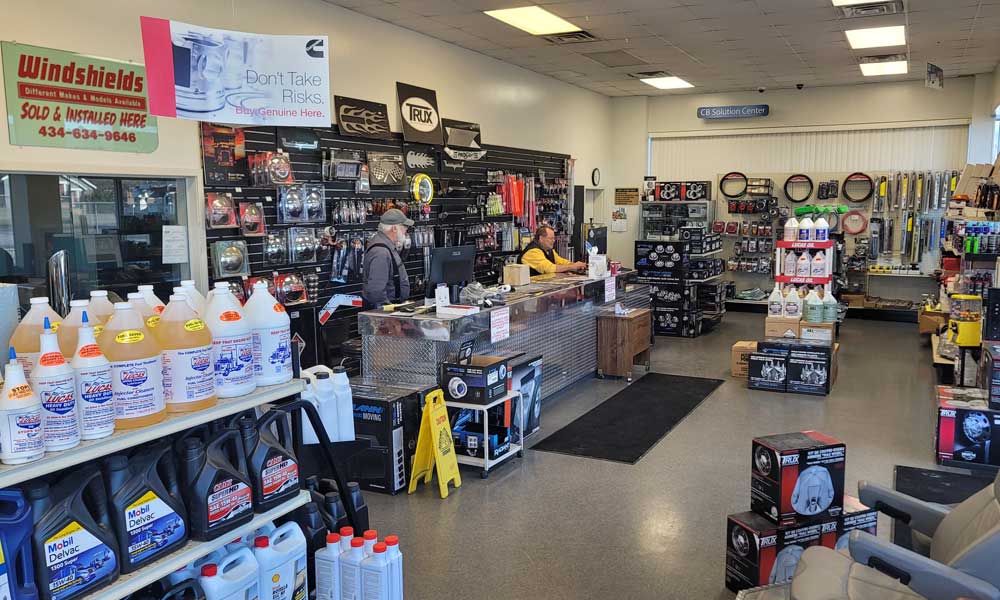 Redwine International's customer parts showroom in Emporia